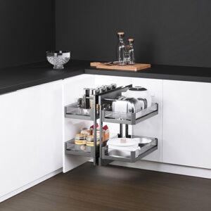 Glass Charcoal Universal Magic Corner - (Soft-close)