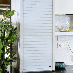 Glass White Rolling Shutter Door