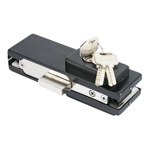 Corner Patch Lock With Strike Plate Angle Lock Black (HE-50) - Black