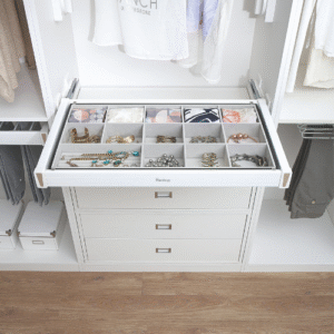 Soft -Closing Decorative Shelf - White